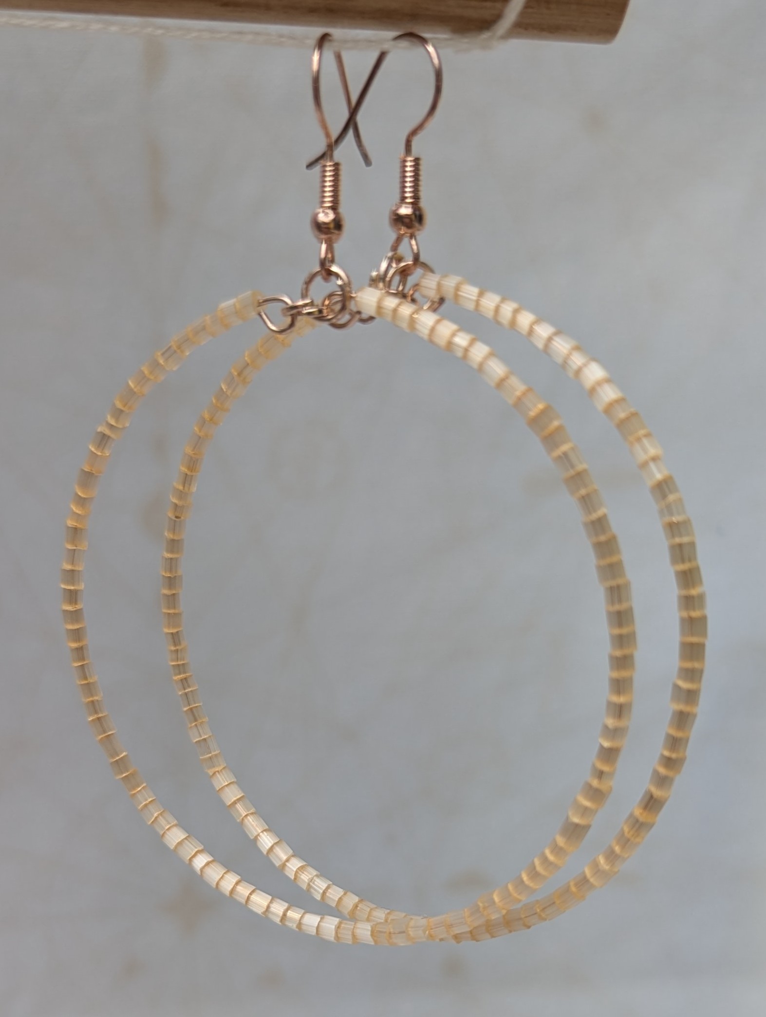 Champagne Ivory Hoop Earrings